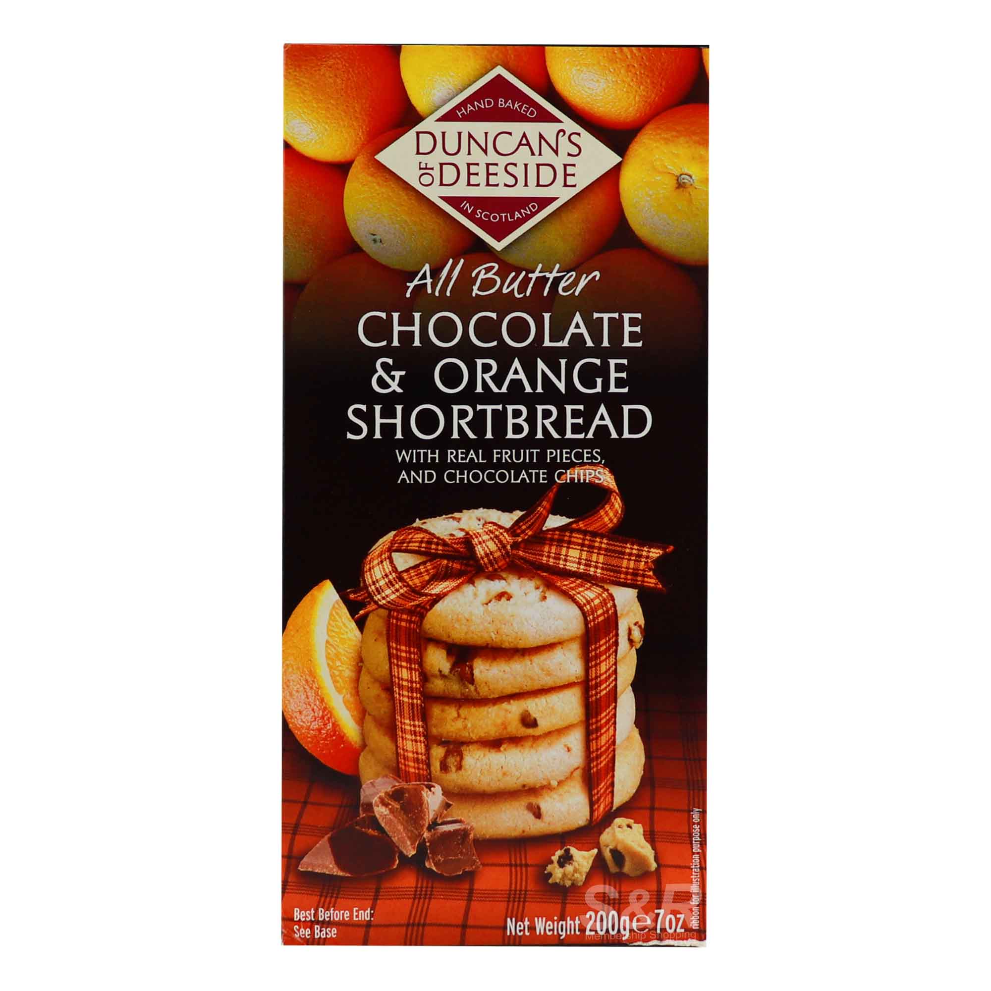 Duncan's of Deeside All Butter Chocolate and Orange Shortbread 200g